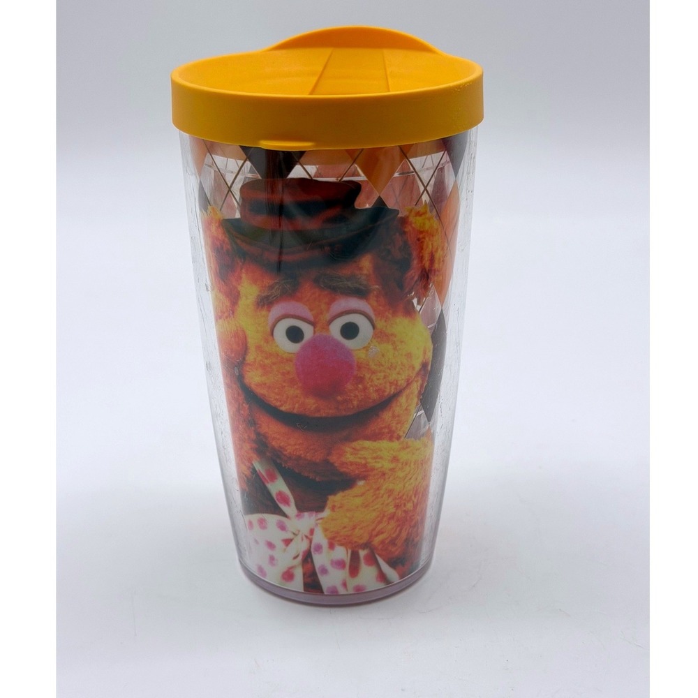Tervis Tumbler The Muppets Fozzie Bear 16oz Insulated Travel Cup Yellow Lid 2011